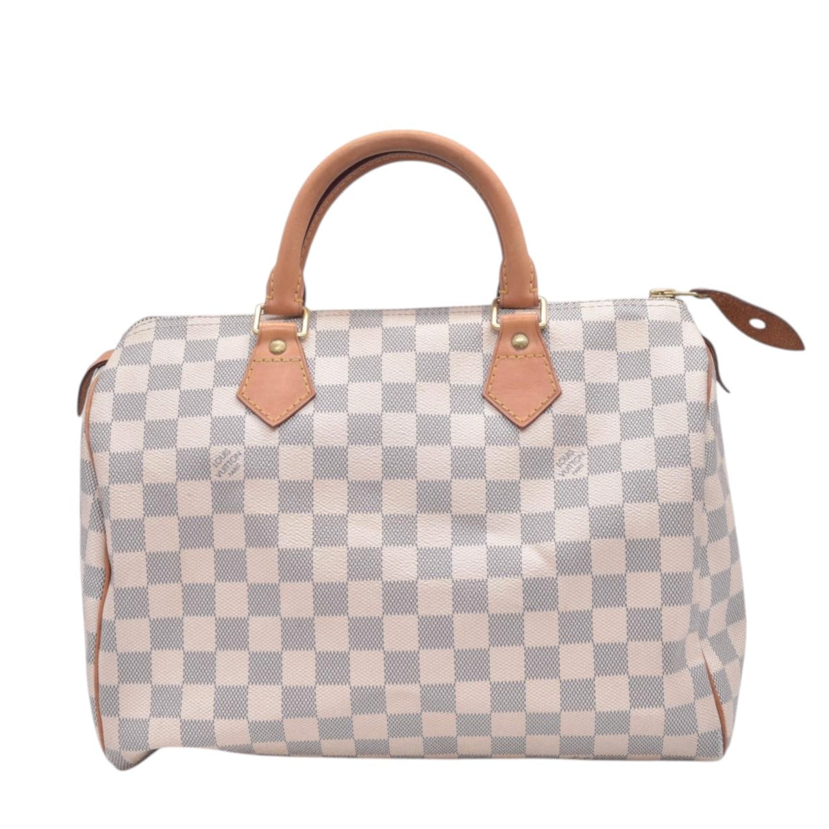 $1630 2013 LOUIS VUITTON Damier Azur Speedy 25 Tote CONSIGNMENT 10021434 BA2163