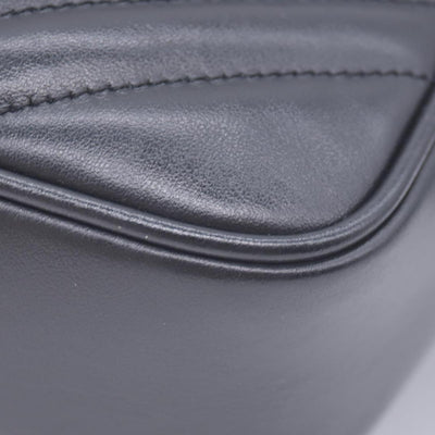$1950 Saint Laurent Calfskin Matelasse Monogram Lou Camera Bag Black