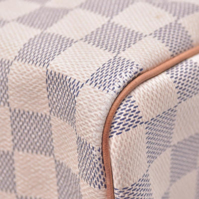 $1630 2013 LOUIS VUITTON Damier Azur Speedy 25 Tote CONSIGNMENT 10021434 BA2163