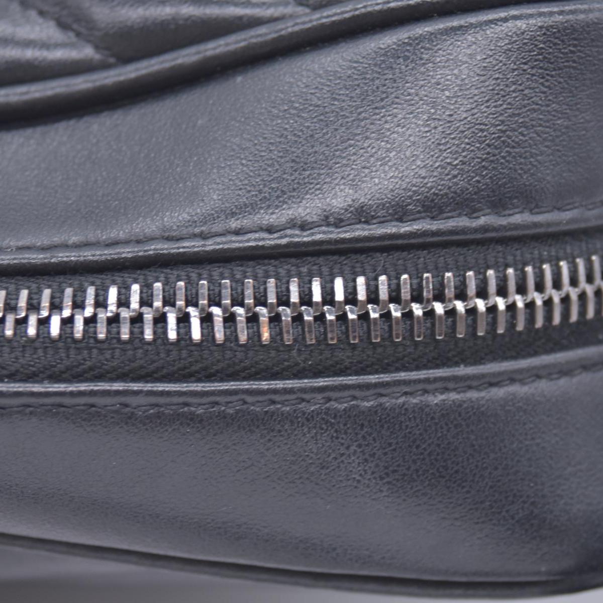 $1950 Saint Laurent Calfskin Matelasse Monogram Lou Camera Bag Black