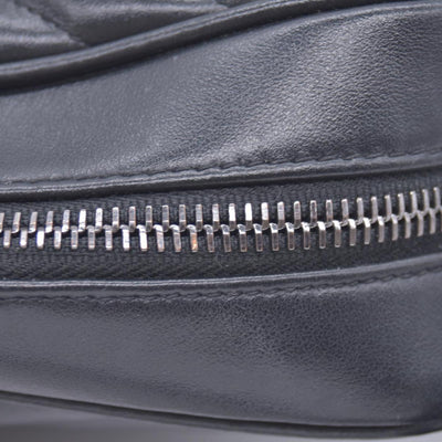 $1950 Saint Laurent Calfskin Matelasse Monogram Lou Camera Bag Black