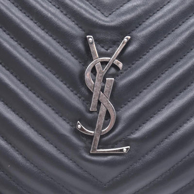 $1950 Saint Laurent Calfskin Matelasse Monogram Lou Camera Bag Black