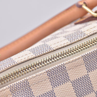 $1630 2013 LOUIS VUITTON Damier Azur Speedy 25 Tote CONSIGNMENT 10021434 BA2163