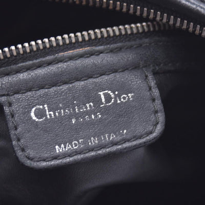 $2400 CHRISTIAN DIOR Black Cannage Quilted Leather Hobo CONSIGNMENT 10021440