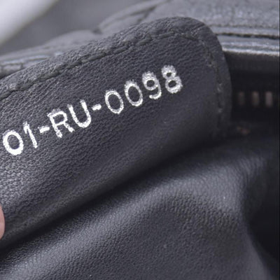 $2400 CHRISTIAN DIOR Black Cannage Quilted Leather Hobo CONSIGNMENT 10021440