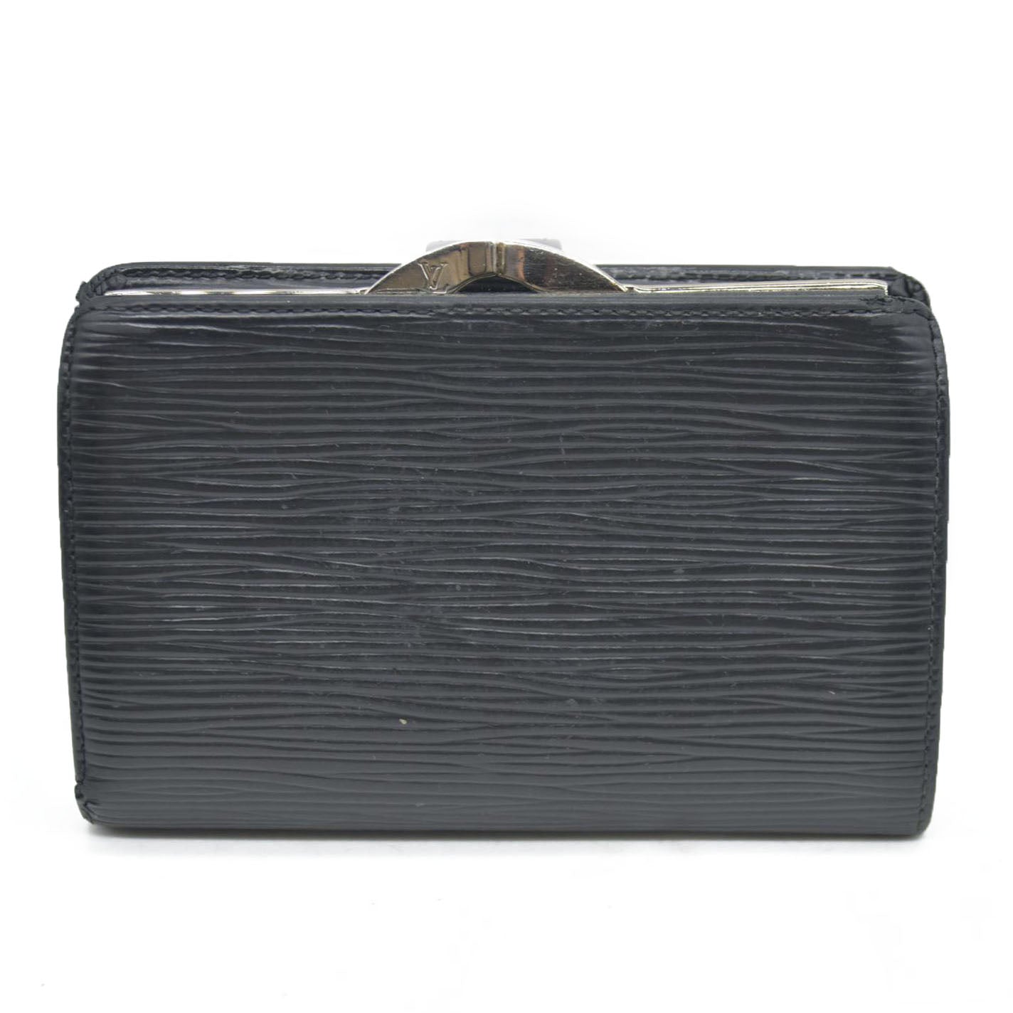 $775 Louis Vuitton  Epi French Purse Wallet Black