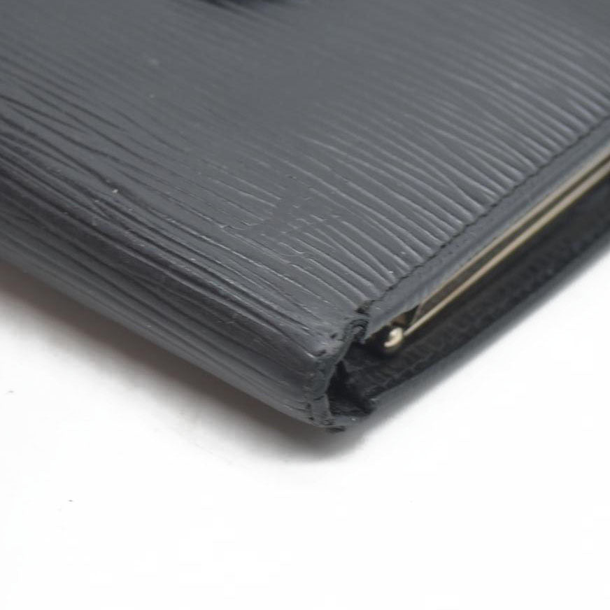 $775 Louis Vuitton  Epi French Purse Wallet Black