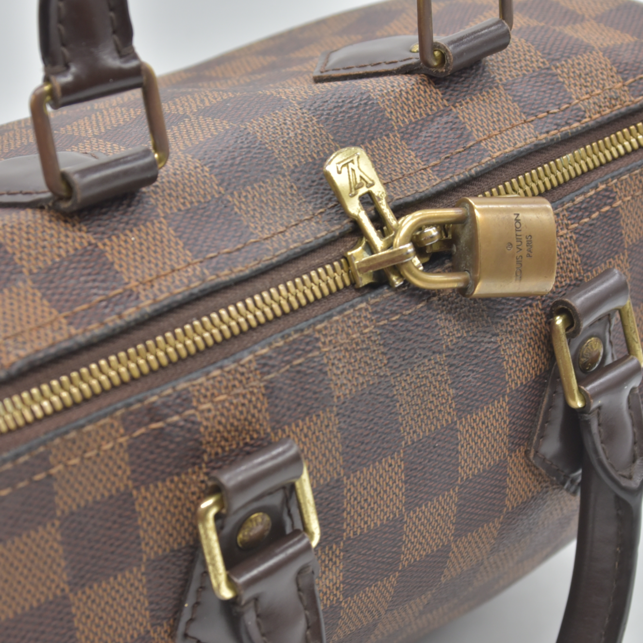 $1940 Louis Vuitton Damier Ebene Speedy Bandouliere 25 MB1147 2017
