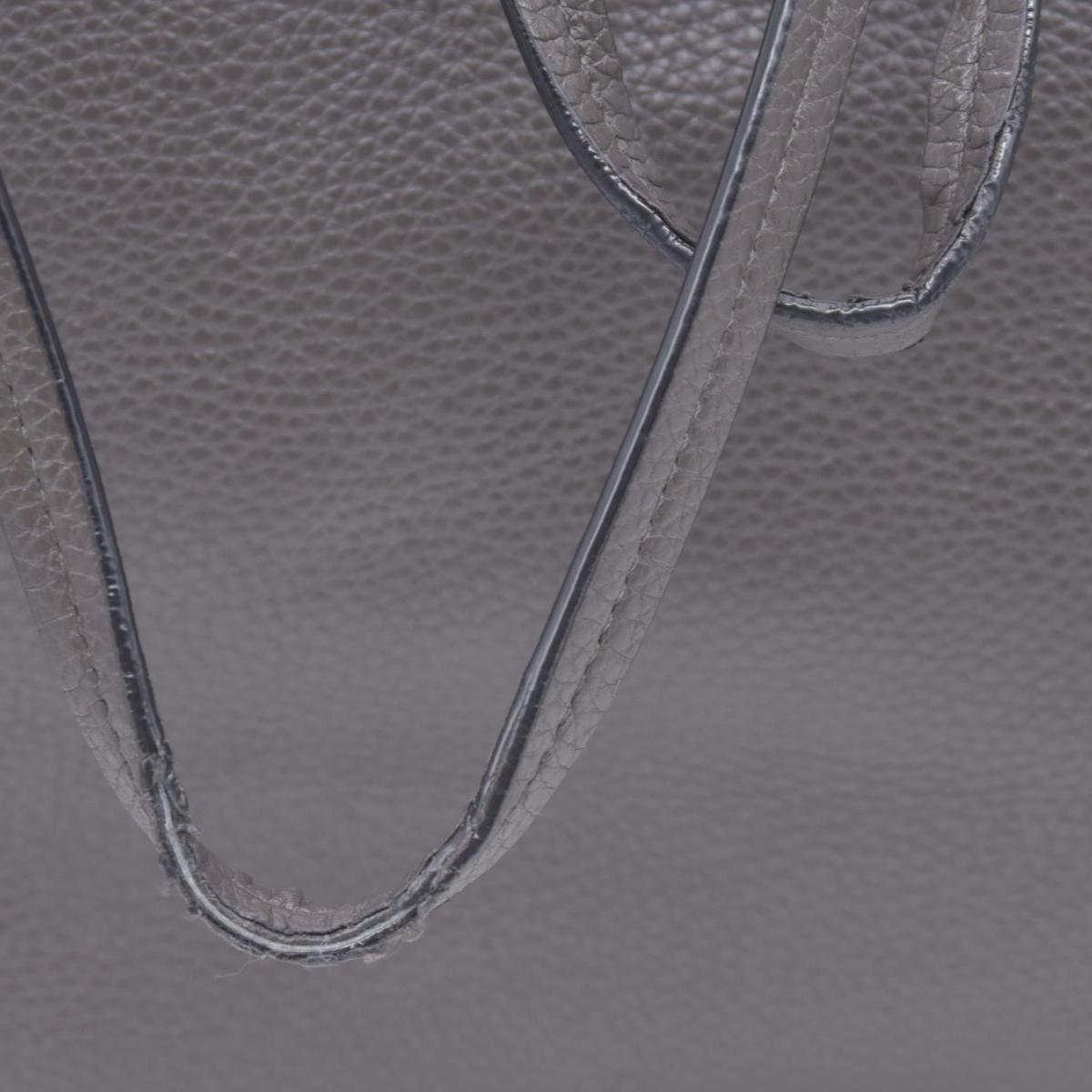 $1850 Valentino Garavani Grained Calfskin Small Rockstud Shoulder Tote Grey 10020672