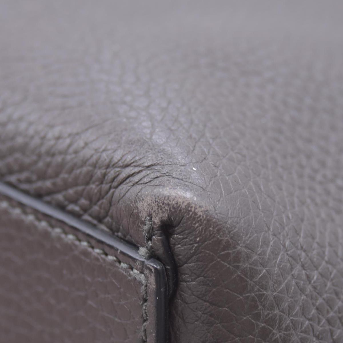 $1850 Valentino Garavani Grained Calfskin Small Rockstud Shoulder Tote Grey 10020672