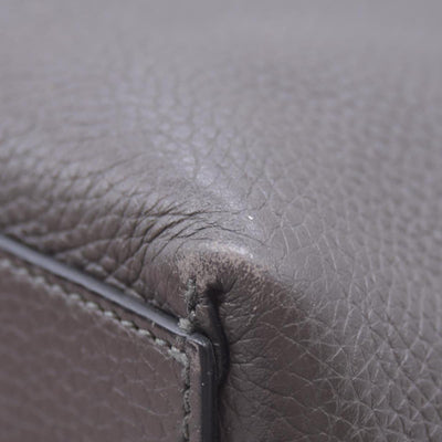 $1850 Valentino Garavani Grained Calfskin Small Rockstud Shoulder Tote Grey 10020672
