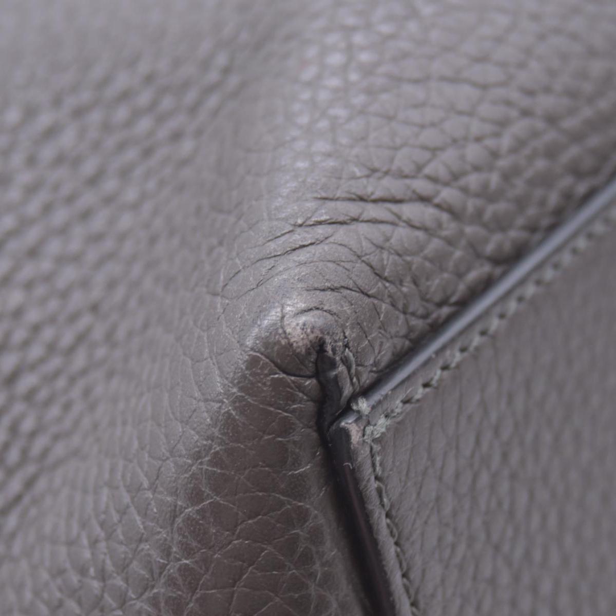 $1850 Valentino Garavani Grained Calfskin Small Rockstud Shoulder Tote Grey 10020672