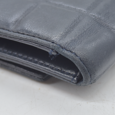 $1295 2003 Chanel Chocolate Bar Long Leather Wallet Black