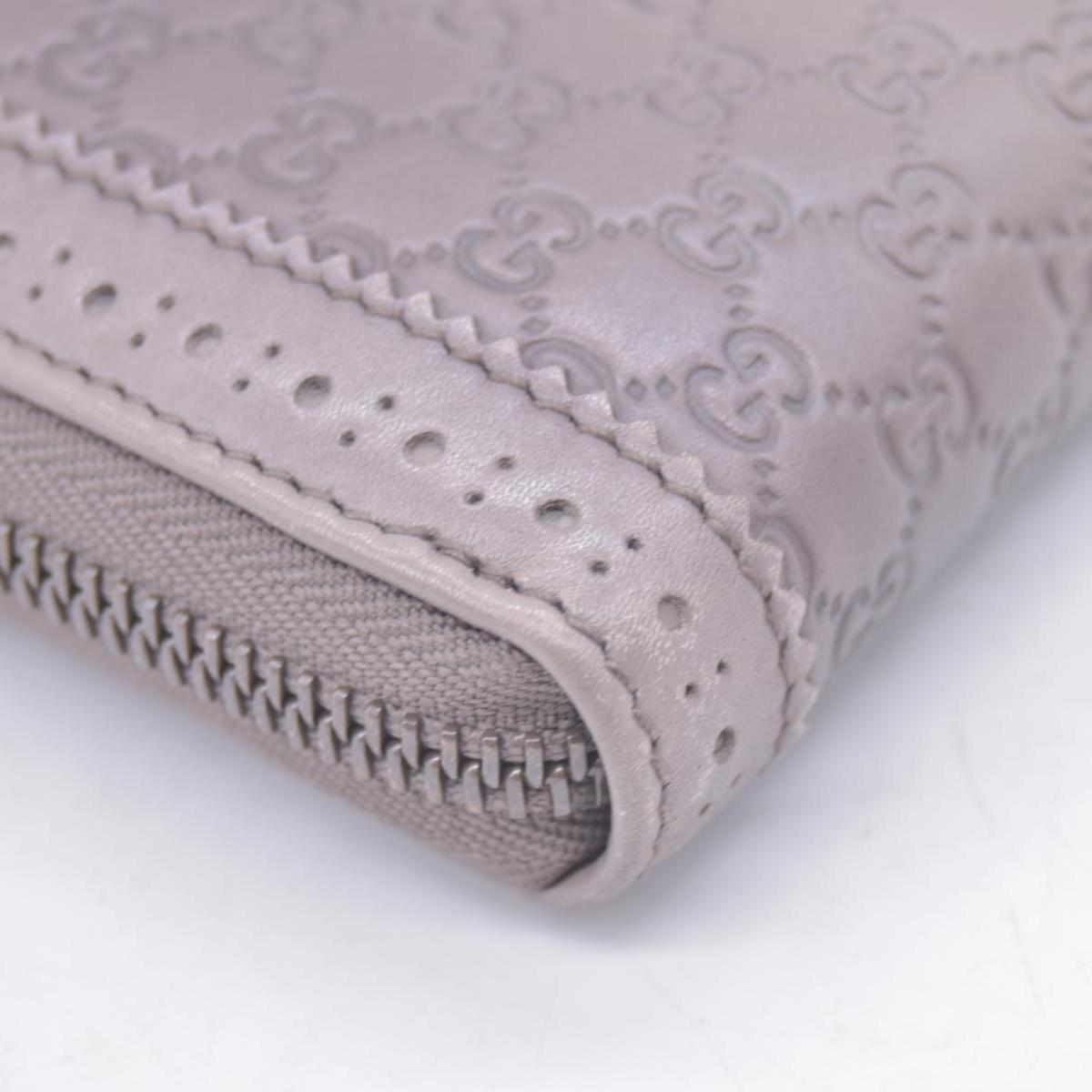 $880 GUCCI Grey Microguccissima Zip Around Organizer Travel Wallet CONSIGNMENT 10021435