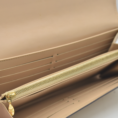 $1550 LOUIS VUITTON Louise Patent Leather BIifold Long Wallet 2015 CA2145