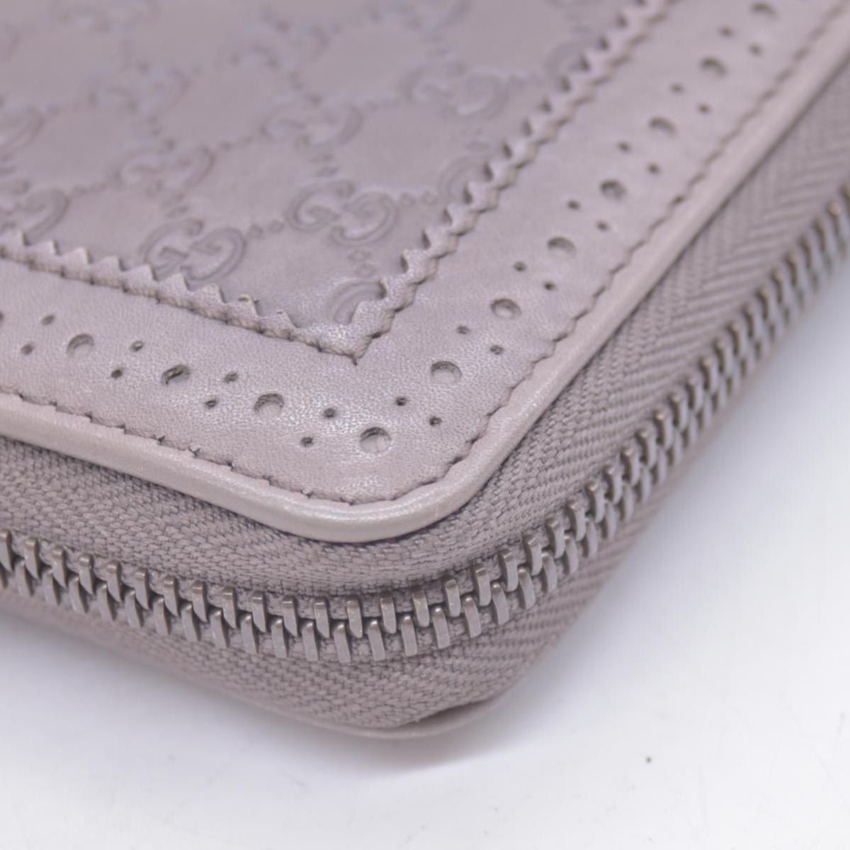 $880 GUCCI Grey Microguccissima Zip Around Organizer Travel Wallet CONSIGNMENT 10021435