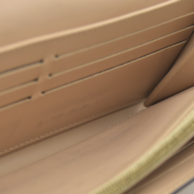 $1550 LOUIS VUITTON Louise Patent Leather BIifold Long Wallet 2015 CA2145