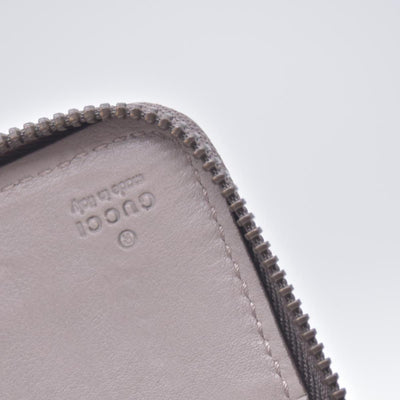 $880 GUCCI Grey Microguccissima Zip Around Organizer Travel Wallet CONSIGNMENT 10021435