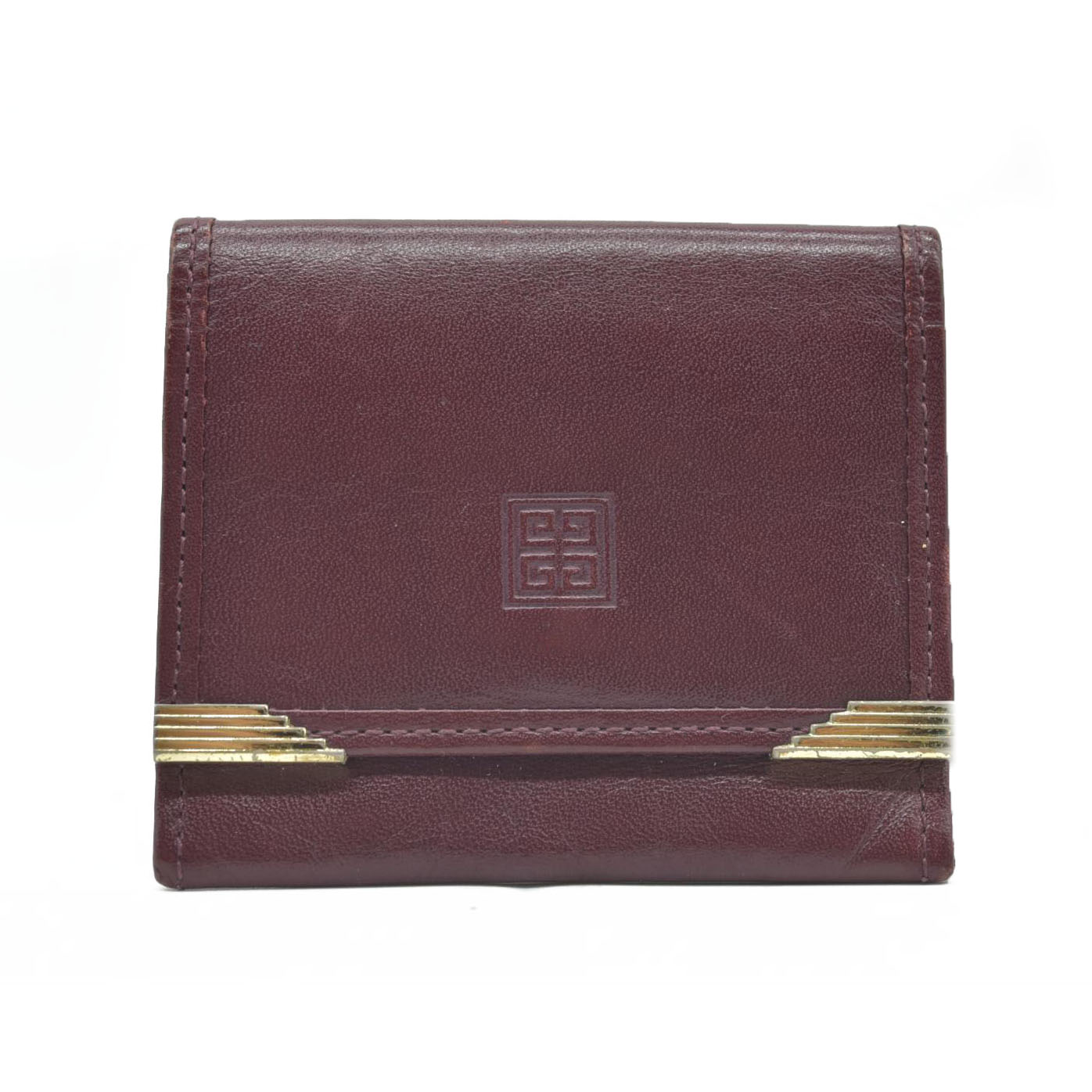 AUCTION $390 Givenchy Leather Coin Purse Wallet Bordeaux