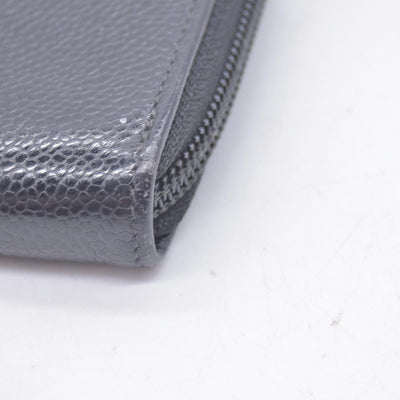 $750 CHANEL Black Caviar Timeless CC Zip Around Wallet CONSIGNMENT 10021437