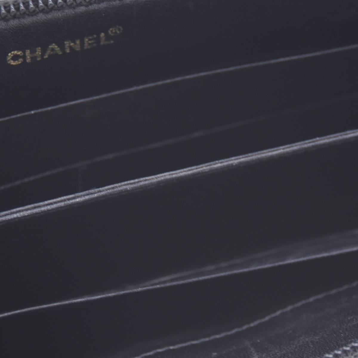 $750 CHANEL Black Caviar Timeless CC Zip Around Wallet CONSIGNMENT 10021437