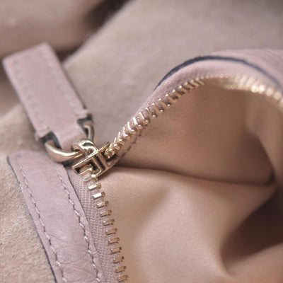 $1850 Valentino Garavani Grained Calfskin Small Rockstud Shoulder Tote Beige