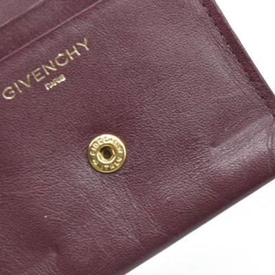 AUCTION $390 Givenchy Leather Coin Purse Wallet Bordeaux