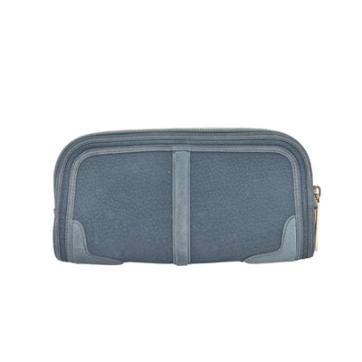 $695 Burberry Prorsum Grainy Nubuck Alma Owl Clutch Indigo Green CONSIGNMENT 10021441
