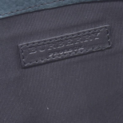 $695 Burberry Prorsum Grainy Nubuck Alma Owl Clutch Indigo Green CONSIGNMENT 10021441