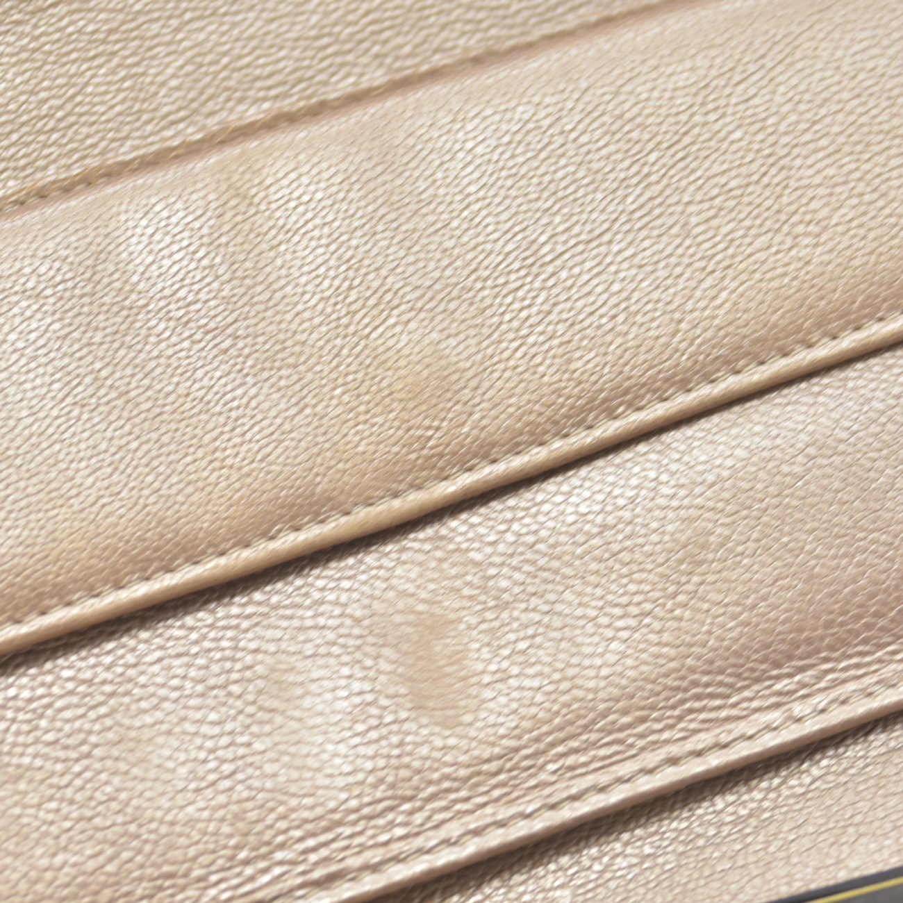 $1375 2007 Chanel Gusset Flap Wallet Metallic Gold Trifold Wallet
