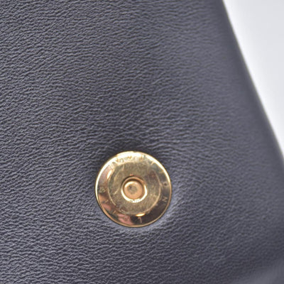 $3150 RFID Louis Vuitton Lambskin Embossed Monogram Pochette Coussin Black 10020669