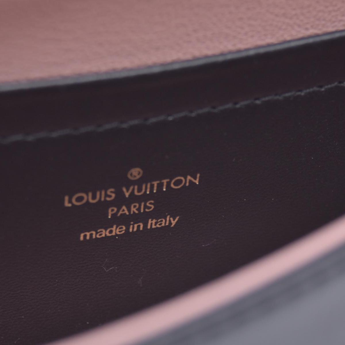 $3150 RFID Louis Vuitton Lambskin Embossed Monogram Pochette Coussin Black 10020669