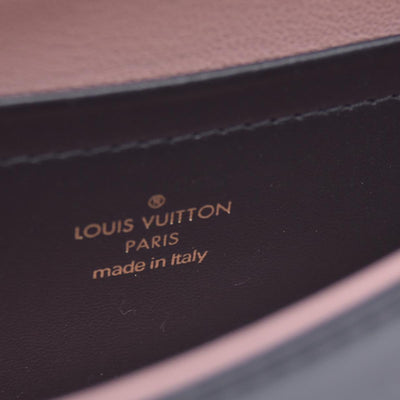 $3150 RFID Louis Vuitton Lambskin Embossed Monogram Pochette Coussin Black 10020669