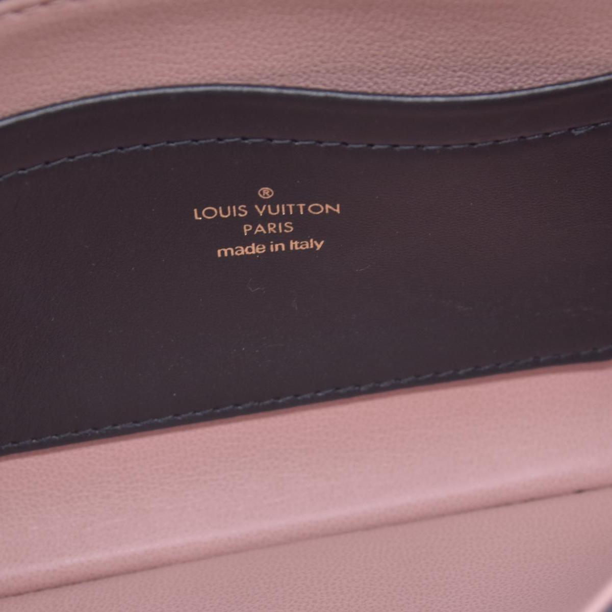 $3150 RFID Louis Vuitton Lambskin Embossed Monogram Pochette Coussin Black 10020669