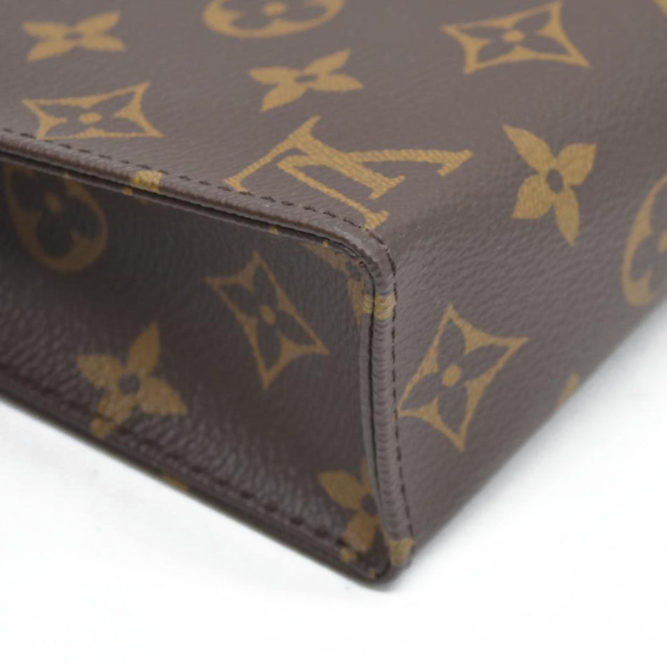 $885 RFID Louis Vuitton  Monogram Toiletry Pouch 19 Red CONSIGNMENT