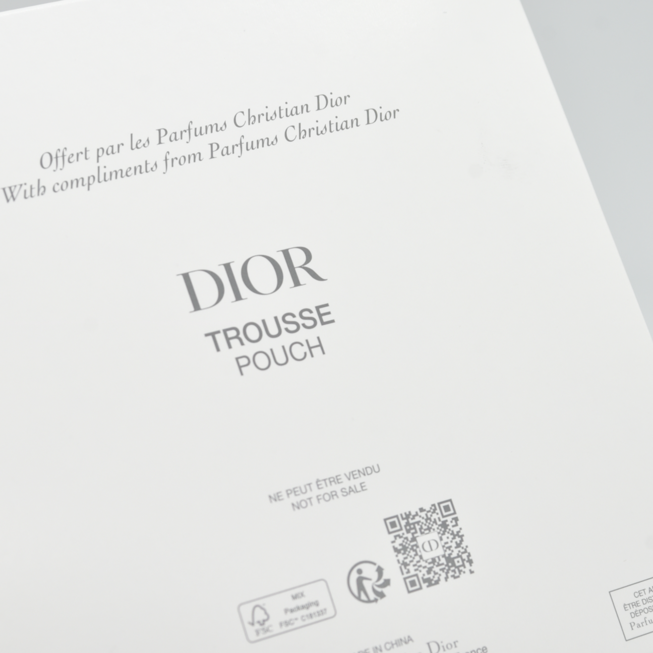 Dior Black Patent Vanity Case / Trousse Pouch — CD Logo — Beauty Gift With Purchase
