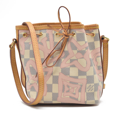 Louis Vuitton Damier Azur Tahitienne Nano Noe Rose Ballerine AR0187
