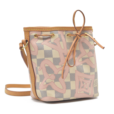 Louis Vuitton Damier Azur Tahitienne Nano Noe Rose Ballerine AR0187