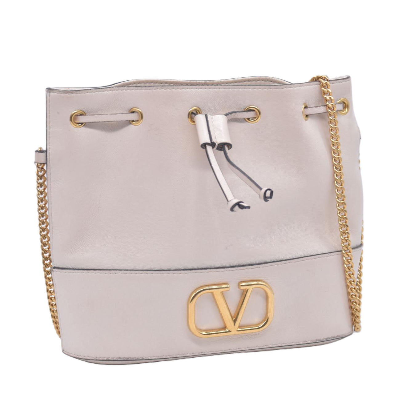 $1450 Valentino Mini VLogo Signature Bucket Bag In Nappa Leather 10020670