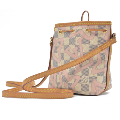 Louis Vuitton Damier Azur Tahitienne Nano Noe Rose Ballerine AR0187