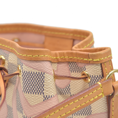 Louis Vuitton Damier Azur Tahitienne Nano Noe Rose Ballerine AR0187