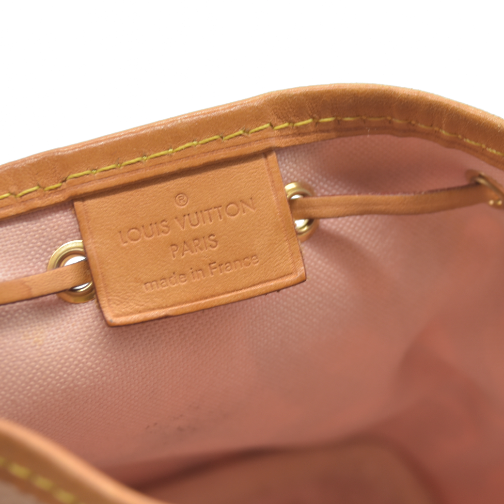 Louis Vuitton Damier Azur Tahitienne Nano Noe Rose Ballerine AR0187