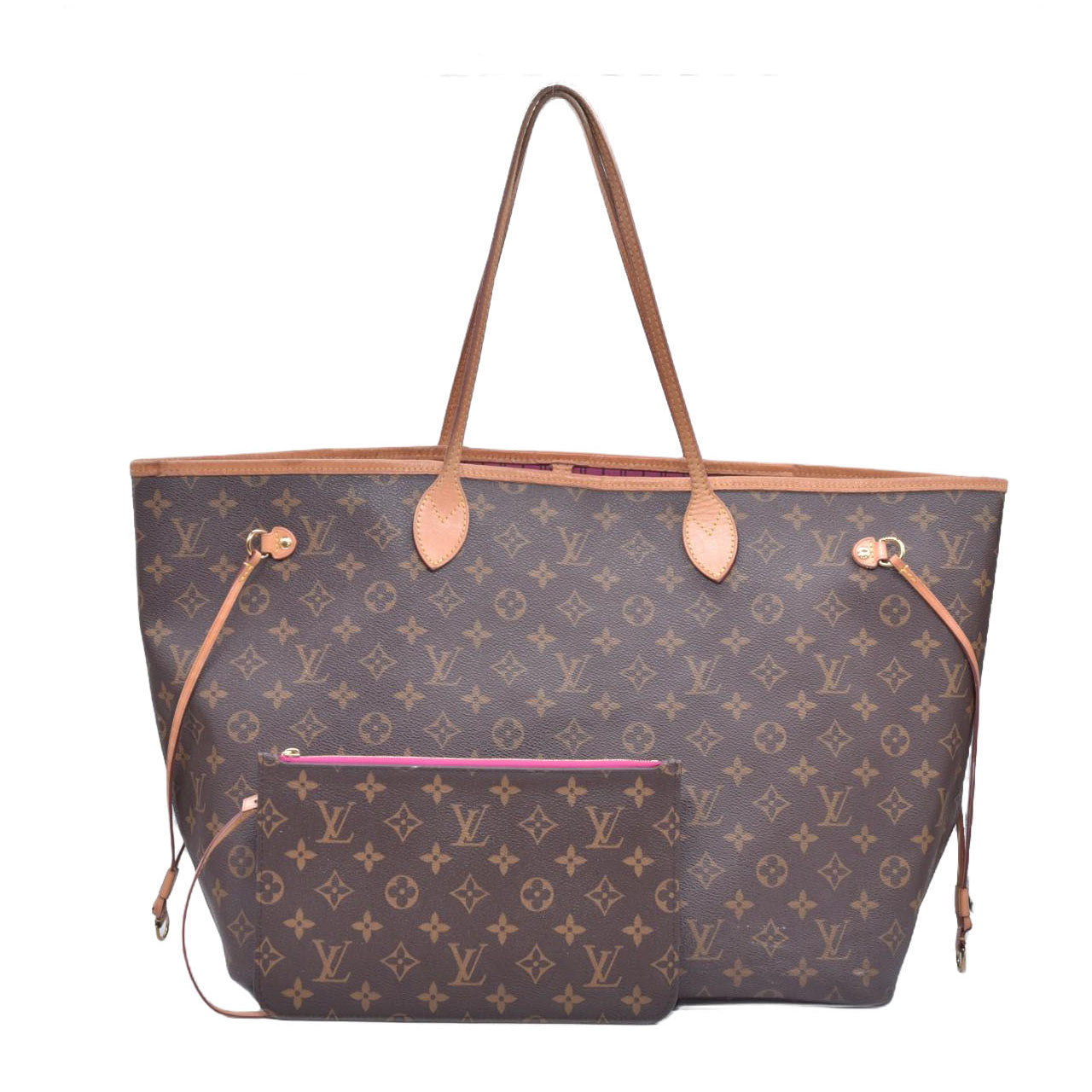 $2310 2015 Louis Vuitton Monogram Neo Neverfull GM Pivoine with Pouch SD4195 10020694