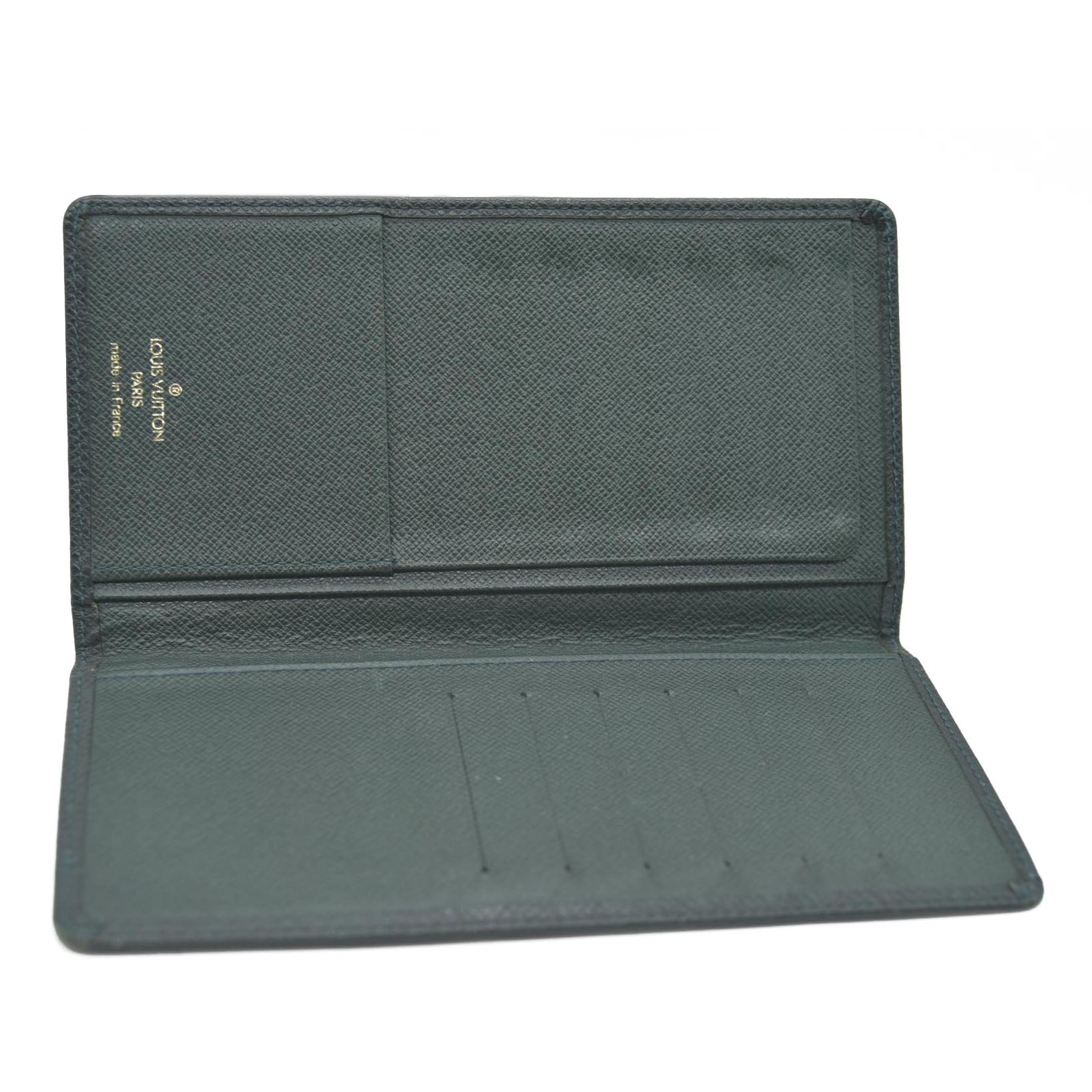 Louis Vuitton Taiga Porte Valeurs Cartes Credit Leather Long Wallet VI0949