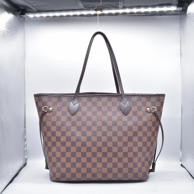 $2240 2018 Louis Vuitton Damier Ebene Neverfull MM with Pouch GI1118 10021407