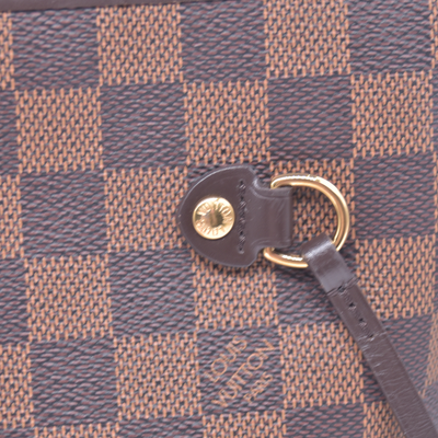 $2240 2018 Louis Vuitton Damier Ebene Neverfull MM with Pouch GI1118 10021407