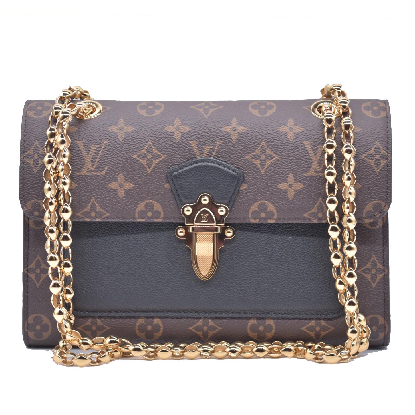 $2830 2018 Louis Vuitton Monogram Victoire Black CA4138
