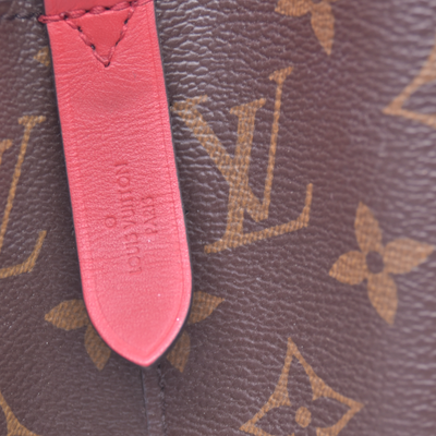 $2370 2018 USA LOUIS VUITTON Monogram Neonoe MM Bucket Bag Red CONSIGNMENT 10021439 SD4118