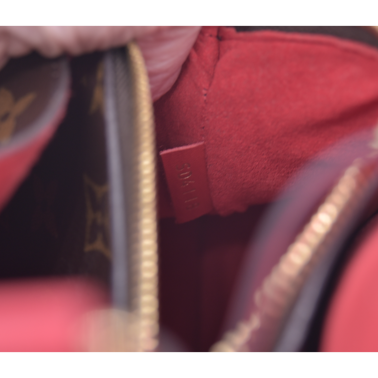 $2370 2018 USA LOUIS VUITTON Monogram Neonoe MM Bucket Bag Red CONSIGNMENT 10021439 SD4118