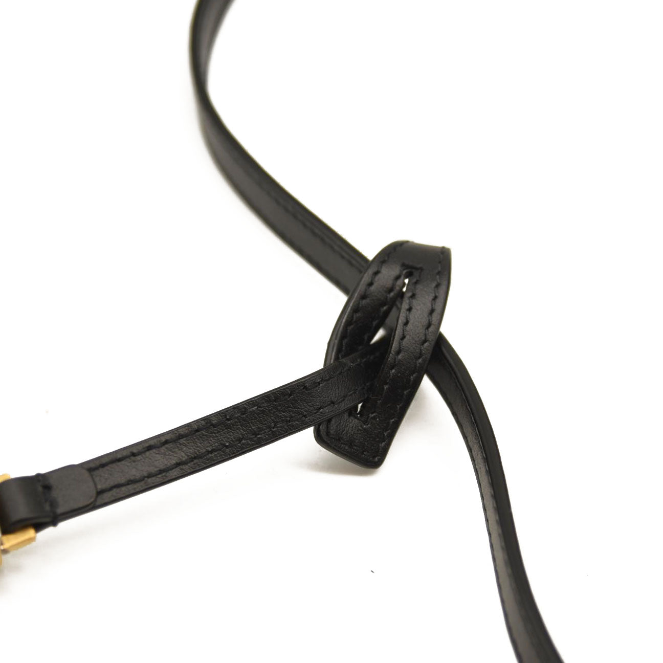 SAINT LAURENT Calfskin Matelasse Monogram Lou Camera Bag Black